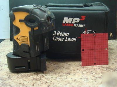 MP3 laser mark 3 beam laser level in case with mount