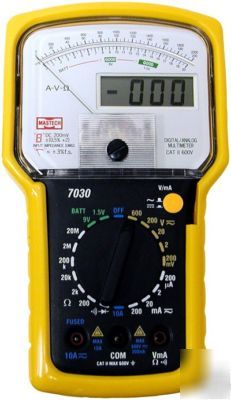 Mastech 7030 ac/dc analog multimeter w/ digital display