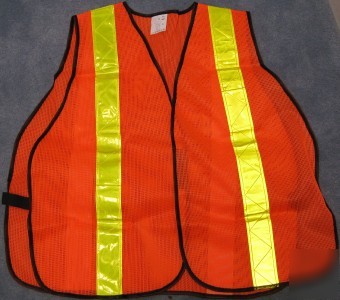 New lot red high visibility safety vest v reflective