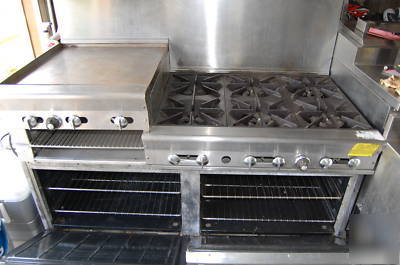 Restaurant equipment used u.s range 6 burners, griddle,