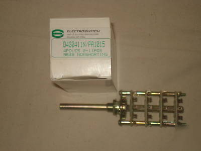 (6) electroswitch D4G0411N/PA1015 4 pole 2-11 pos 