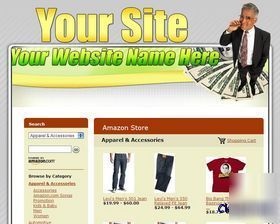 Amazon store website with adsense & free domain name.