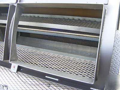 Bbq rotisserie smoker w/ casters cadillac cooker