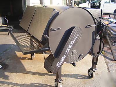 Bbq rotisserie smoker w/ casters cadillac cooker