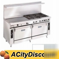 Imperial 72IN restaurant range 6 gas burner w/ oven