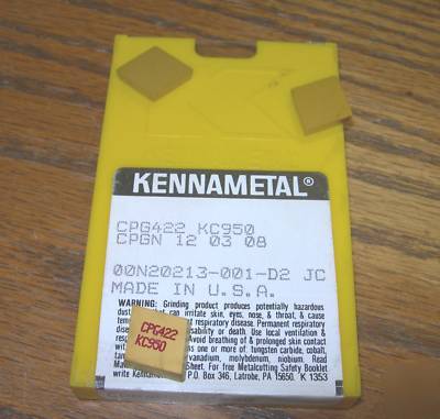 Kennametal carbide inserts CPG422 KC950 10 pcs tin