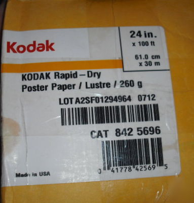 Kodak rapid dry poster paper 24X100 wide format inkjet