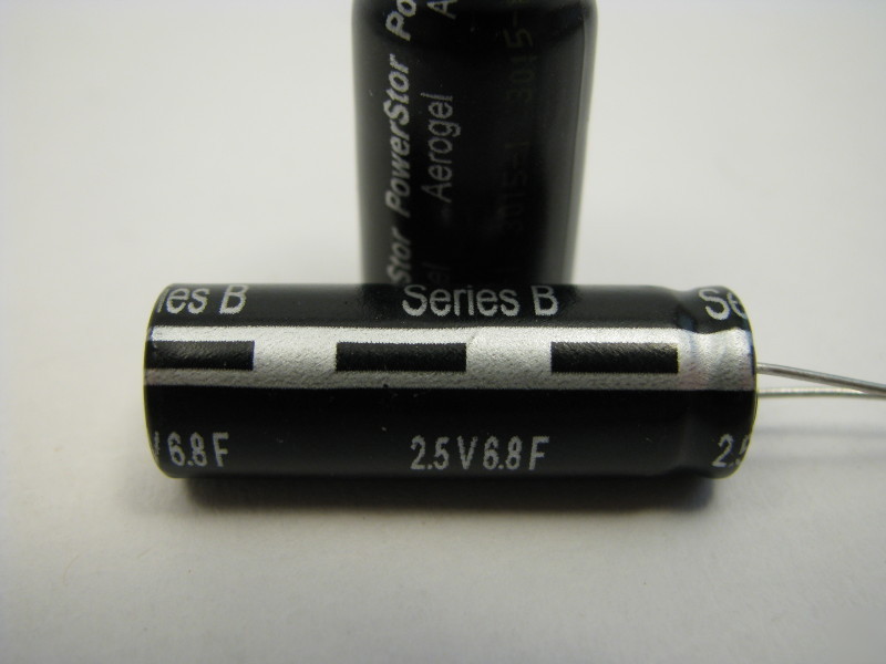 New 6.8F 2.5V supercap; 6.8 farad super/ultra capacitor 