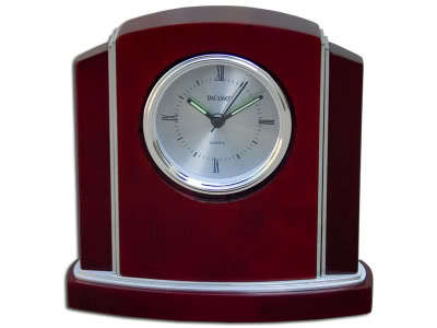 New brand dacasso burgundy wood desk clock for office 