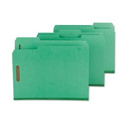 New colored pressboard fastener folders, letter, 1/3...