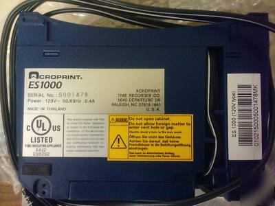 New time clock acroprint ES1000 payroll recorder * * 