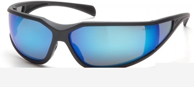 Pyramex exeter safety glasses - ice blue mirror anti