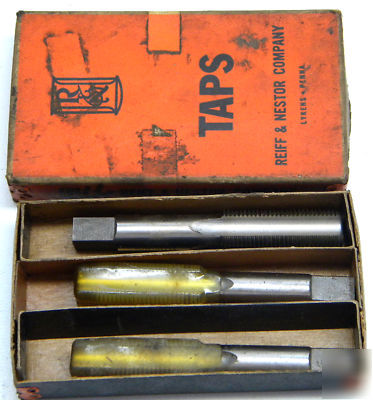 Reiff & nestor hand 3 piece tap set 11/16 x 16 nc H3