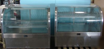 Set of two 4' randell curved refrigerated display cases