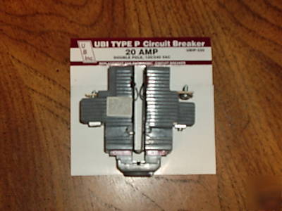 Ubi type p 20 amp circuit breaker replaces pushmatic 