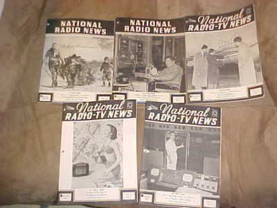 New 5 issues national radio 12/49-1/50 to 8/50-9/50 