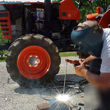 Portable engine driven dc welder 150A 100% duty cycle