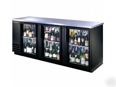 Refrigerated glass door back bar cooler TBB4G
