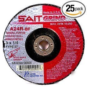 Sait 20013 type 27 , 4 x 1/4 x 5/8 grinding wheels 25BX
