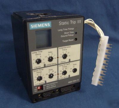 Siemens static trip iii rms-tsig-tz