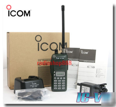 Icom ic-V8 sport handheld radio vhf + free battery case