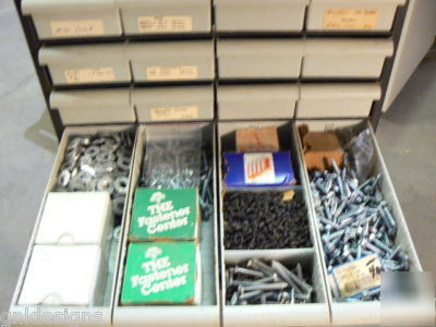 Lot screws roll pins anchors washers couplings+cabinet 
