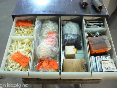 Lot screws roll pins anchors washers couplings+cabinet 