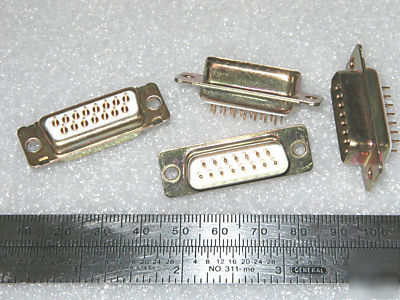 15 pin male d-sub pcb type connectors (10 pcs)