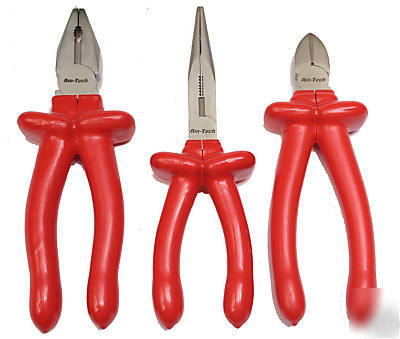 8 inch side cutting combination long nose plier set 8