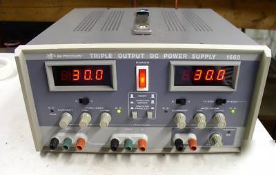 B&k bk 1660 triple output power supply, 0-30V@2A 5V@5A 