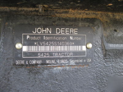2005 john deere 5425 tractor with 542 loader