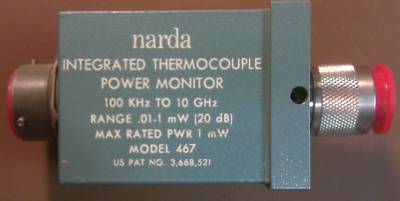 3 narda microwave power sensors mod.467 .01-10GHZ