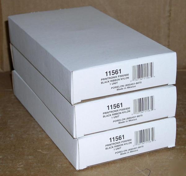 (3) printronix P300 P600 barcode printer ribbons 11561