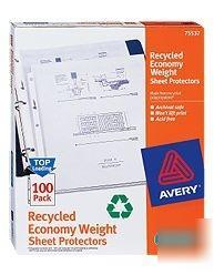 Avery economy semi-clear sheet protectors 75537