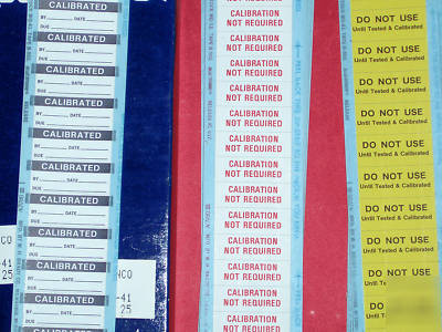 Brady calibration stickers <mil spec & iso compliance> 