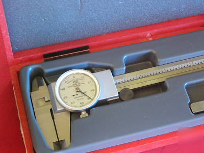 Etalon 6 inch dial caliper swiss made & depth base 