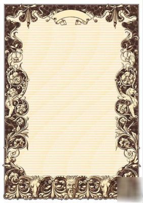 Hand-worked ready-made forms with engravings