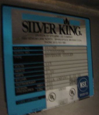 Silver king two head refrigerated milk dispenser w/legs