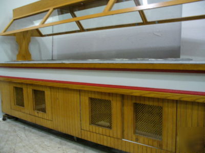 Used hot & cold buffet / serving table salad bar custom
