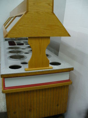 Used hot & cold buffet / serving table salad bar custom
