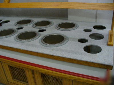 Used hot & cold buffet / serving table salad bar custom
