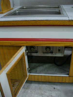 Used hot & cold buffet / serving table salad bar custom