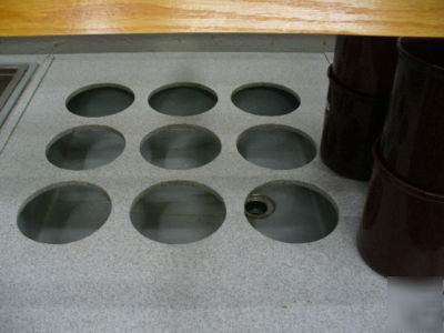 Used hot & cold buffet / serving table salad bar custom