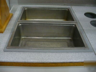 Used hot & cold buffet / serving table salad bar custom