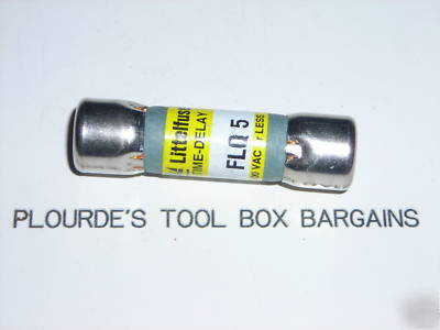 (1) littelfuse buss flq-5 fuses, 5 amp, 500 vac or less