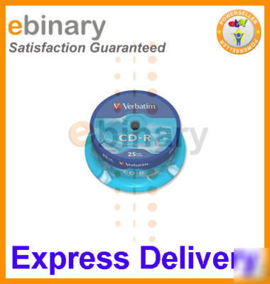 25 cd-r verbatim, 52 x, 25 cheap blank cd recordable
