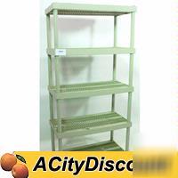 5 shelf plastic garage restaurant home storage shelving