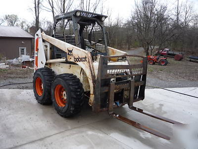 Bobcat 843 skid loader skidsteer, must see, low 