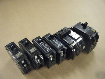 Circuit breakers, (1) lot of (6)