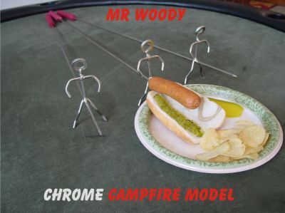 Funny hot dog roaster cooker mr woody Â® 4 long handle